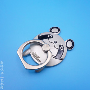 Cartoon Panda Zinc Alloy <b>Ring</b> Holder Matte Nickel Adhesive Backed <b>Phone</b> Grip Desktop Use - Product Image 3