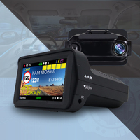 KARDAR K328SG Kamera Mobil 3-in-1 Combo GPS Radar Detector Signature HD IPS LCD 1080p 146 Derajat Dapat Diputar G-Sensor Dashcam Video