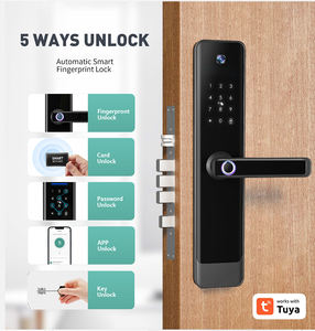 Serrure numérique résistante au feu Smartek E908F TUYA WIFI, sans clé, empreinte digitale, code, <span class=keywords><strong>carte</strong></span> RFID avec sonnette pour la maison, Airbnb 6068 7068 - Product Image 2