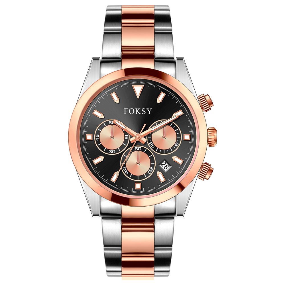 Bicolore argento-oro rosa