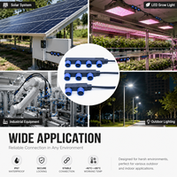 Conectores Impermeables IP67 M15 Uno a Muchos, Luz Solar para Exteriores, Panel Fotovoltaico LED, Tipo F, Ensamblaje de Cable Industrial en Paralelo