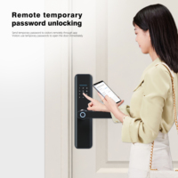 Cerradura Inteligente Biométrica para Puerta, Aplicación TTLock, Cámara WiFi, Acceso por Huella Dactilar Bidireccional, Caja de Seguridad con Llave, Seguridad para Apartamentos y Hoteles