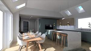 Couleur <span class=keywords><strong>pop</strong></span> moderne texture en bois contrastée laque haute brillance planche de bois stratifié armoire de cuisine - Product Image 4