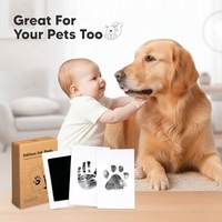 Cadres photo en bois idéaux, cadeau pour jeune maman, kit empreintes de mains et de pieds de bébé, souvenir nouveau-né en bois massif, kit d'affichage pour empreintes de nez et de pattes de chien