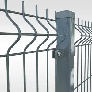 3D hot dipped galvanized and pvc coated curvy panel fence