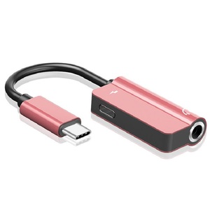 <span class=keywords><strong>Cable</strong></span> de <span class=keywords><strong>carga</strong></span> rápida de audio de a 3,5mm <span class=keywords><strong>2</strong></span> en 1 <span class=keywords><strong>tipo</strong></span> C A Adaptador de cargador de conector de auriculares - Product Image 4