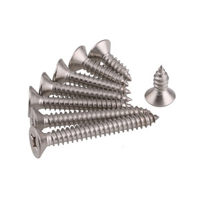 Tornillo autorroscante de doble cabeza con ranura cruzada y cabeza avellanada de acero inoxidable 304, tornillo autorroscante de madera de doble cabeza con dientes, tornillo plano negro - Product Image 3