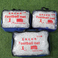 Haute qualité 7x21 Football cible filet Polyester hexagonal sans nœuds Football porte cadre 2 pièces blanc Football filet accessoires
