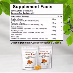 Cápsulas de Gel Suave de 180 Unidades, Aceite de Semilla de Calabaza Prensado en Frío con Saw Palmetto, Suplemento Herbal, Venta al por Mayor OEM - Product Image 3