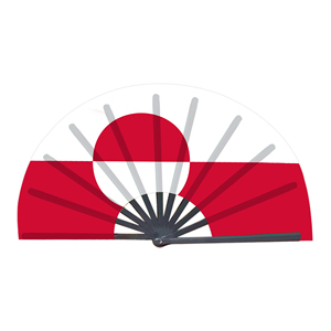 Abanicos Plegables de Bambú con la Bandera de Groenlandia al por Mayor, Abanico de Mano para Carnaval, Boda, Festival, Fiesta, Agencia de Viajes - Product Image 1