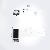 Fixation Bidet de Toilettes Mécanique Non Électrique à Double Buse, Eau Froide et Chaude, Auto-Nettoyante, En Gros