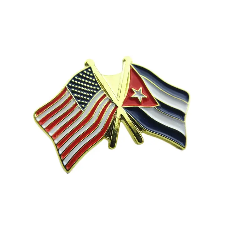 Design personalizado de Alta Qualidade Banhado A Ouro Esmalte Bandeira Americana e Alfinete de Lapela da Águia