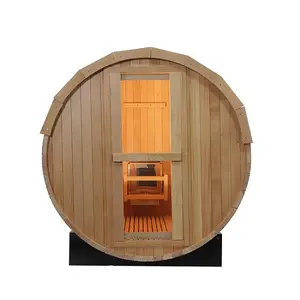 1800*1200mm açık Mini ahşap buhar varil Sauna geleneksel fin banyo duş Sauna