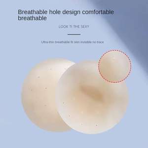 Accessoires réfléchis nouveau soutien-gorge autocollant de mamelon d'approvisionnement direct transfrontalier Anti-course Anti-bosse respirant solide Silicone <span class=keywords><strong>sein</strong></span> - Product Image 4