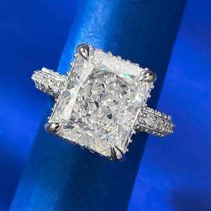 Anello in Argento Sterling 925 con Zirconia Cubica 8A Senza Ossidazione, Fascia Eterna per Fidanzamento, Matrimonio e Promessa, Gioielli da Donna - Product Image 2