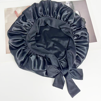Accessoires Cheveux en Gros Logo Personnalisé Tendance Grands Bonnets de Nuit Réglables Bonnets en Satin Solide à Nouer pour Femme Bonnets Designer