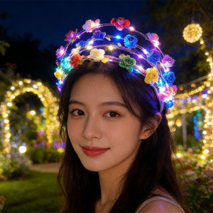 <span class=keywords><strong>Guirlande</strong></span> <span class=keywords><strong>lumineuse</strong></span> LED, couronne de fleurs, serre-tête, <span class=keywords><strong>guirlande</strong></span> pour filles, fête des mères, <span class=keywords><strong>enfant</strong></span> - Product Image 4
