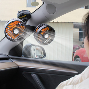 24V 12V Rotation <strong>Center</strong> Console Dashboard RV Boat Cabin Caravan Van Cooling Double USB Lighter 2 Heads <strong>Tricycle</strong> Truck <strong>Car</strong> Fans
