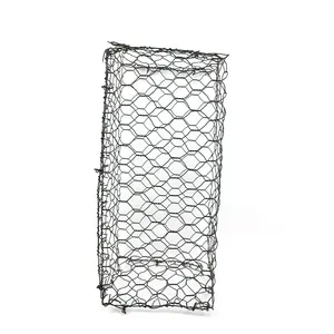 Cage de matelas de panier de mur de gabion enduite de PVC hexagonale de haute qualité galvanisée 2x1x1m