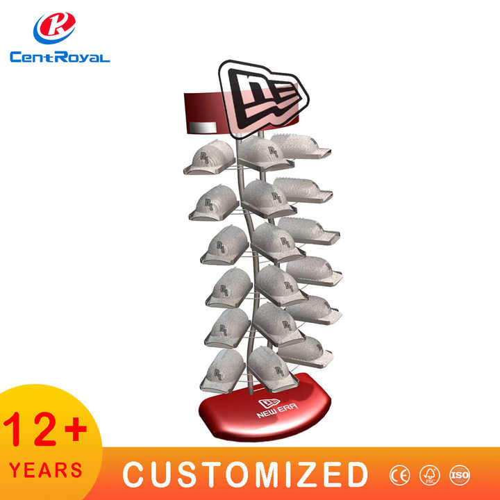 OEM/ODM Shelf Cowboy Hat Display Stand Supermarket Golf Cap Display