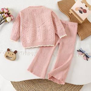 신상품 준비 배송 아동 의류 유아 어린이 크리스마스 스웨터 버튼 카디건 겨울 따뜻한 니트 옷 세트 - Product Image 5