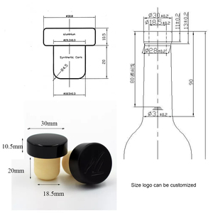 Bouchon en liège pour Bar en bois, bouteilles personnalisées, bouchon de liège pour vin et bouchon de champagne - Product Image 4