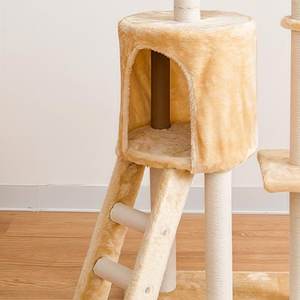 Produit en gros arbre à chat à plusieurs niveaux grands et grands meubles de maison pour chat en carton à gratter - Product Image 5
