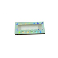 Boîte à cils en papier rose personnalisée avec logo, 250/300 g/m², emballage vide pour extensions de cils