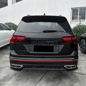 Car Rear Bumper Spoiler Lip Diffuser Modification Part For Volkswagen Tiguan MK2.5 <strong>Rline</strong> 2021-2023 Overseas Edition Bumper Guard - Product Image 4