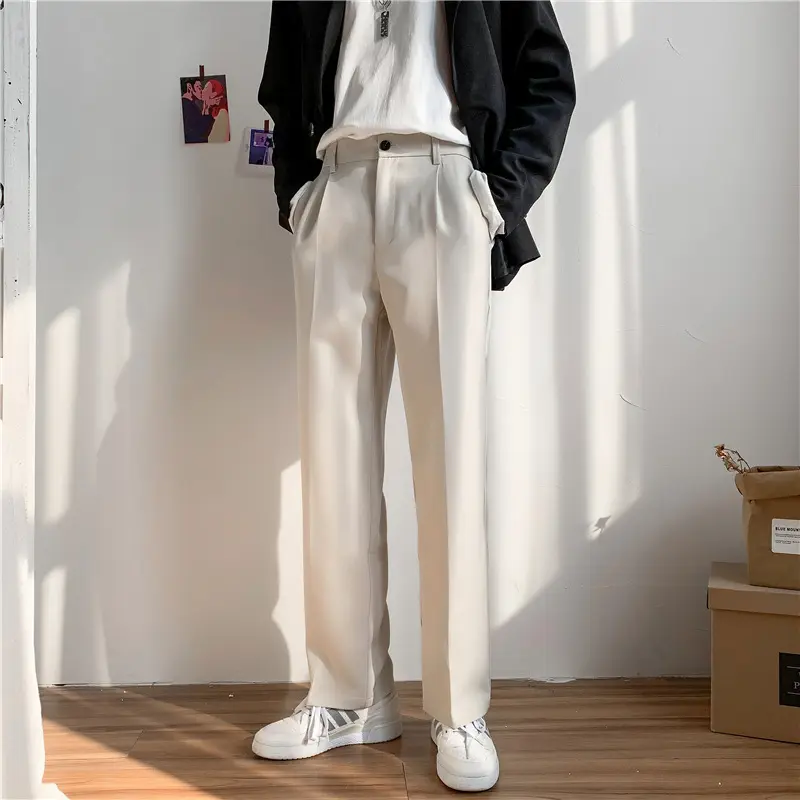 Hot Sale Classic Young Style einfarbige Khaki Bürohose für Männer Hosen formell