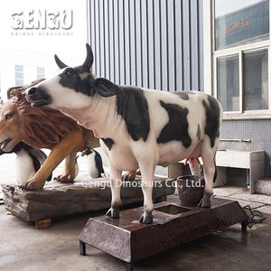 Outdoor Decoratieve Geanimeerde Glasvezel Koe Voor Winkelcentra Openbare Ruimtes Luchthavens Kinderdagverblijven Kleuterscholen Metaal - Product Image 6