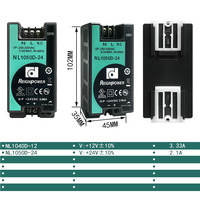 Reignpower 50W 24V Carril DIN Fuente de alimentación conmutada industrial Fuente de salida única 24Vdc Fuente de alimentación regulada de CA a CC
