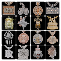 Collier Pendentif Lettre Z Moissanite Iced Out avec Attache Coudée Décalée Zigzag en Argent 925, Bijoux Hip Hop pour Hommes et Femmes