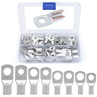 4-10AWG 60Pcs Bornes à anneau en cuivre 8 tailles de cosses de câble pour fil 6.0-25mm2