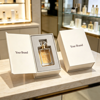 Boîte à parfum en carton rigide personnalisée de luxe, impression ISO9001, fermeture magnétique, insert en EVA, emballage en feuille d'or, huile essentielle