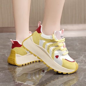 Zapatillas de running para <span class=keywords><strong>mujer</strong></span> estilo coreano Torre, novedad primavera 2025, con cordones, suela gruesa, parte superior de PU, tendencia de moda, ocio, otoño, calle - Product Image 2