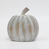 Sculpture décorative artisanale en résine en forme de citrouille 'Bénédictions de la Récolte' avec texte, figurine de fruit vintage pour cadeau de Thanksgiving et décoration intérieure