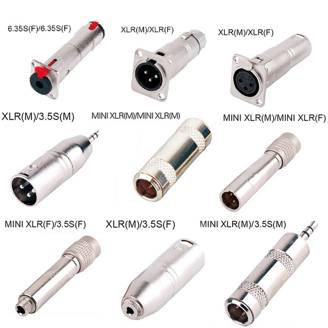 Mini XLR 3Pin Microphone Xlr Connector Female Male Speakon Connector