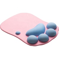 Tapis de souris en silicone pour patte de chat, support de poignet, design, gel, doux