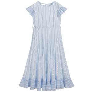 <strong>White</strong> <strong>and</strong> <strong>Blue</strong> <strong>Stripes</strong> <strong>Dress</strong> Designs for Small Girls Lovely Girls Cotton Kids <strong>Dress</strong> Photo - Product Image 2