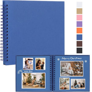<span class=keywords><strong>Pages</strong></span> personnalisées en gros bleu noir rose blanc marron couverture livres de mémoire bricolage artisanat Albums <span class=keywords><strong>Photo</strong></span> spirale Scrapbook <span class=keywords><strong>Album</strong></span> papier - Product Image 4