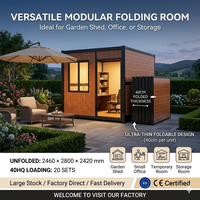 [Certifié CE] Maison conteneur modulaire pliable de 20 et 10 pieds, bureau préfabriqué portable en verre et module de logement mobile compact