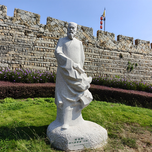 Escultura de Piedra Tallada de Diseño Personalizado, Antigua Figura de Hombre <span class=keywords><strong>Chino</strong></span>, Decoración de Jardín, Estatua de Personajes para Exteriores en Venta - Product Image 2