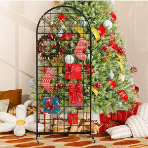 Exhibidor de Malla Metálica con Panel de Rejilla de Alambre Metálico de Pie con Arco Superior Curvado - Product Image 2