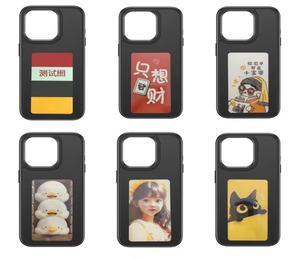 Funda de Teléfono NFC al por Mayor con Pantalla <span class=keywords><strong>LED</strong></span> Inteligente de Tinta Electrónica E-Ink Cubierta de ABS Funda de Teléfono NFC para iPhone 14 15 16 16e Pro Max DIY - Product Image 2