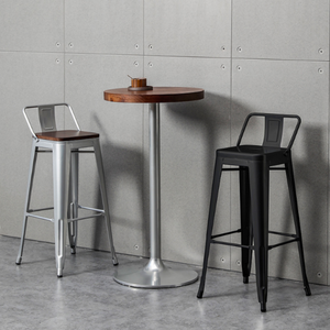 <span class=keywords><strong>Tabouret</strong></span> de bar en métal empilable <span class=keywords><strong>noir</strong></span> de haute qualité, moderne et robuste, pour la maison, le bar, l'hôtel, le salon, la salle à manger en plein air - Product Image 3