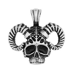 Collares con Colgantes de Calavera de Acero Inoxidable 316, Diseño Vintage para Hombre, Joyería de Motociclista, Estilo 'Biker Punishment' - Product Image 1