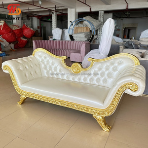 เก้าอี้โซฟาโรงแรมทำจากไม้หรูหราเรียบบัลลังก์สำหรับงานแต่งงาน - Product Image 1