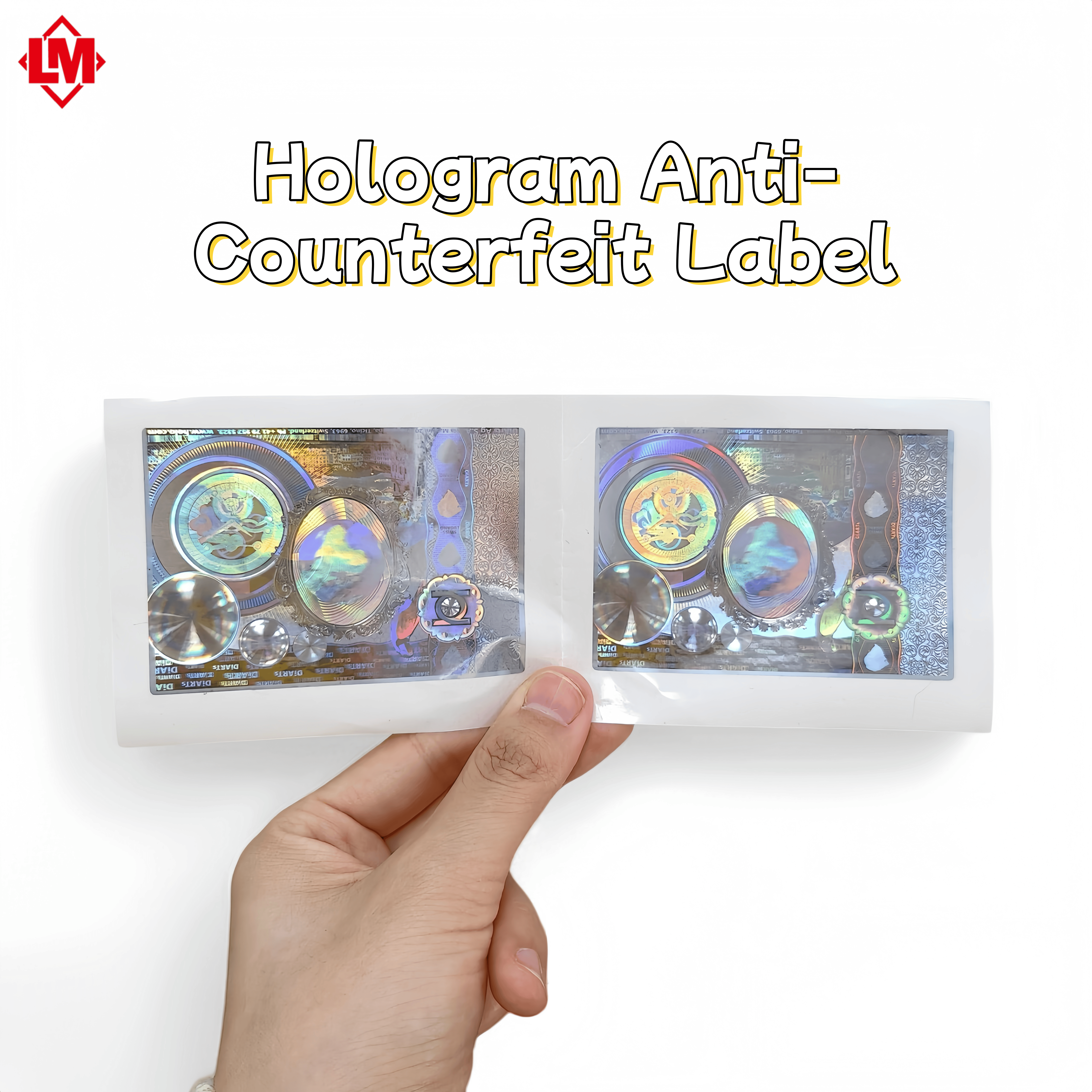Custom Multi-Process 3D Dynamic Hologram Anti-Counterfeit Label High Security Brand Protection Sticker