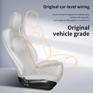(Pas pour la performance) Ensemble complet de siège intérieur en cuir Nappa Airbag noir <span class=keywords><strong>blanc</strong></span> rouge housse de siège de voiture pour Tesla modèle 3 2024 Highland - Product Image 6